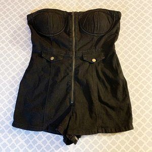 Madeline & Monroe Black Denim Romper